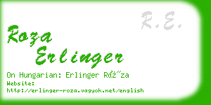 roza erlinger business card